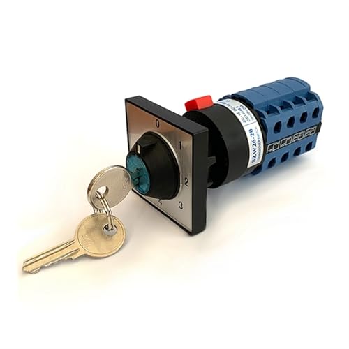 SZW26/LW26-20/0-4.4Y 20A 660V 5 Positionen 4 Pole 16 Terminals Drehnockenschalter mit Schlüssel 1 Stücke SZW26/LW26-20/0-4.4Y 20A 660V 5 Positionen 4 Pole 16 Terminals Drehnockenschalter mit Schlüssel 1 Stücke von JGODGQPM