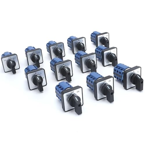 SZW26/LW26-20 20A 660V 64X64mm 48X48mm 3 Pole 12 Schrauben Power Auswahl Nockenschalter 1Pcs(C06.3 0 1 48X48mm) von JGODGQPM