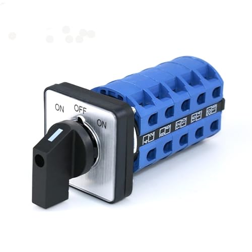 SZW26/LW26-25 5-Phasen-Ein-Aus-Ein-Nockenschalter 25 A 3 Positionen 20 Klemmen 660 V 25 A 48 x 48 mm Panel 1 Stück SZW26/LW26-25 5-Phasen-Ein-Aus-Ein-Nockenschalter 25 A 3 Positionen 20 Klemmen 660 V 25 A 48 x 48 mm Panel 1 Stück von JGODGQPM