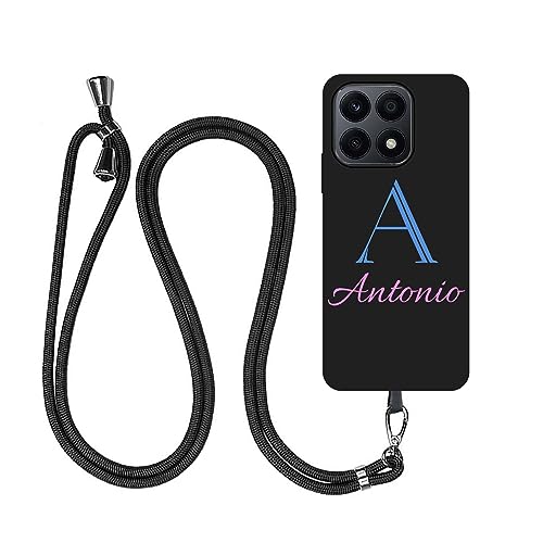 JGOYGYI Personalisierte Handyhülle kompatibel mit Honor 100 90 80 70 50 20 10 9X Magic6 5 4 Pro Lite X9 X8A X8 X7A X7,Benutzerdefiniert Hülle mit Eigenem Name+Handykette von JGOYGYI