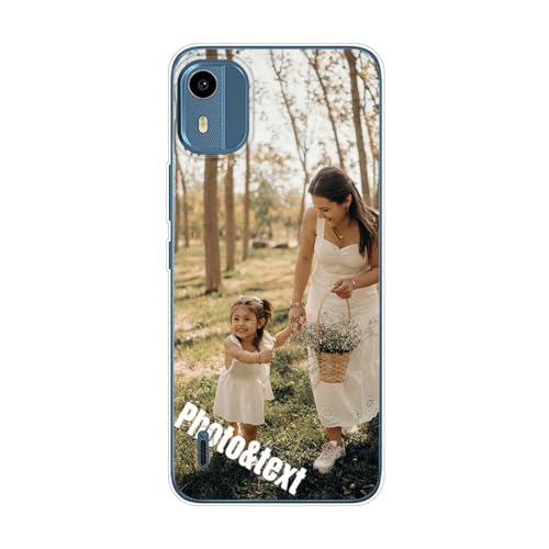 JGOYGYI Personalisierte Handyhülle kompatibel mit Nokia XR21 X20 X10 G60 G50 G42 G21 G11 C22 C21 C12 C02 9 8 7 6 5.4 5.3 4.3 4.2,Benutzerdefiniert Hülle Transparent mit Eigenem Foto Bild Text von JGOYGYI