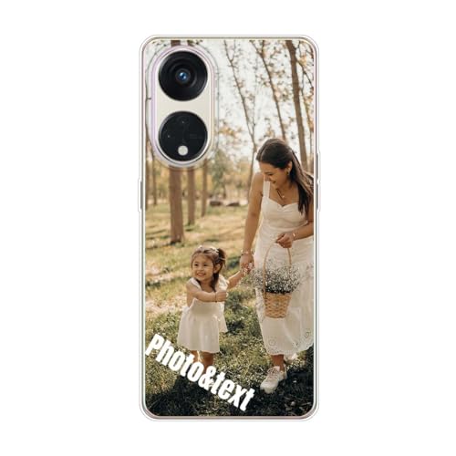 JGOYGYI Personalisierte Handyhülle kompatibel mit Oppo A98 A96 A95 A94 A91 A79 A78 A74 A72 A55 A54S A52 A38 A17 A16S A2 A1,Benutzerdefiniert Hülle Transparent mit Eigenem Foto Bild Text von JGOYGYI