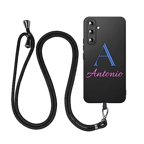 JGOYGYI Personalisierte Handyhülle kompatibel mit Samsung Galaxy A04s A05S A13 A14 A15 A25 A33 A34 A35 A52s A53 A54 A55 A72,Benutzerdefiniert Hülle mit Eigenem Name+Handykette von JGOYGYI