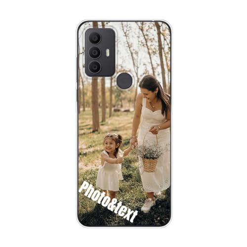 JGOYGYI Personalisierte Handyhülle kompatibel mit TCL 505 40R 406 405 50 40 30 SE XL 306 305 20Y 20L 20 10 Pro Lite SE R 10L 5G,Benutzerdefiniert Hülle Transparent mit Eigenem Foto Bild Text von JGOYGYI