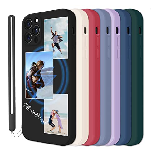 JGOYGYI Personalisierte Handyhülle kompatibel mit iPhone 14 13 12 Pro Max 11 Mini Xr Xs X 7 8 Plus SE 2020 2022 6s 6 kompatibel mit MagSafe, Hülle mit Eigenem Foto Bild Text Individuelle Handykette von JGOYGYI