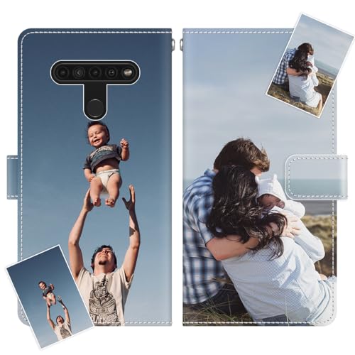 JGOYGYI Personalisierte Leder Handyhülle kompatibel mit LG K41S/LG K51S,Individuelle Eigenem Foto Bild Text Bildern Foldable Flip Klapphüllen Case hülle+Handykette JGOYGYI Personalisierte Leder Handyhülle kompatibel mit LG K41S/LG K51S,Individuelle Eigenem Foto Bild Text Bildern Foldable Flip Klapphüllen Case hülle+Handykette von JGOYGYI