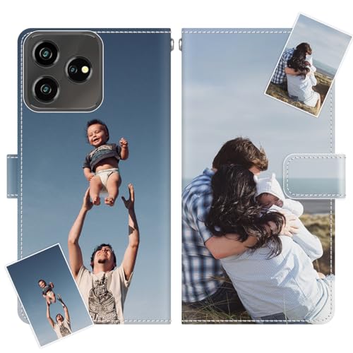 JGOYGYI Personalisierte Leder Handyhülle kompatibel mit ZTE Blade V50S 2023,Individuelle Eigenem Foto Bild Text Bildern Foldable Flip Klapphüllen Case hülle+Handykette JGOYGYI Personalisierte Leder Handyhülle kompatibel mit ZTE Blade V50S 2023,Individuelle Eigenem Foto Bild Text Bildern Foldable Flip Klapphüllen Case hülle+Handykette von JGOYGYI