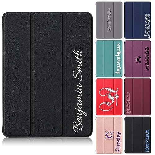 JGOYGYI Personalisierte hülle kompatibel mit Samsung Galaxy Tab S7 FE 2021/S8+ Plus 2022 /S7+ Plus 2020 12,4", Hülle mit Eigenem Name Individuelle,Dünne Leichte Dreifach Falt Klapp Tablet Schutzhülle von JGOYGYI