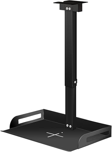JGPIN Universal Projektor-Halterung, Projektorhalterung, Tablett 24×20 cm - Verstellbar 34-56cm, schwarz von JGPIN