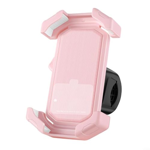JGmotorfi Elektrische Handyhalterung für Motorrad, starker Verriegelungsmechanismus für sichere Befestigung (Rosa) von JGmotorfi