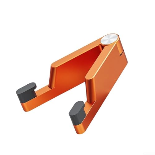 JGmotorfi Leichter Aluminium-Telefonständer, faltbares Design, perfekt für Zuhause und Reisen, kompatibel mit Geräten von 10,2 bis 25,4 cm, 12,7 cm (4 bis 10 Zoll) (Orange) von JGmotorfi
