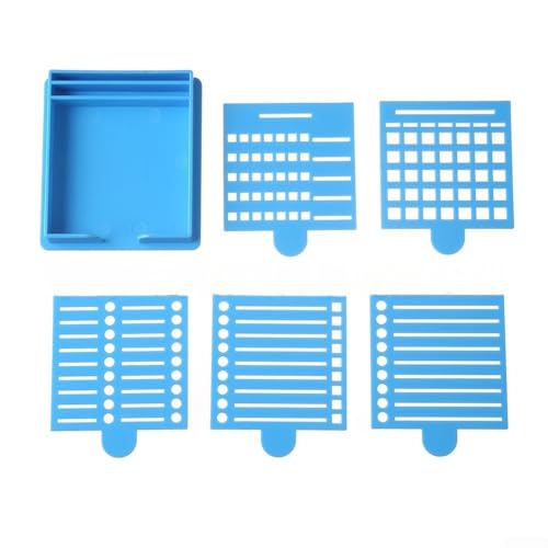 JGmotorfi Notizblock-Spender-Set mit Vorlage, 6 Haftnotizen für Büroaufgaben, ABS-Konstruktion, 10 x 9 x 1,5 cm, 4 Farboptionen (blau) von JGmotorfi