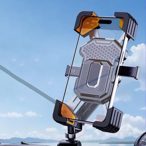 JGmotorfi Um 360° drehbare Halterung für elektrische Handys, Fahrrad-, Motorrad-Ständer, einfach zu verstellen, sicherer Griff, mühelose Positionierung (Lenker) von JGmotorfi
