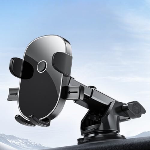 JGmotorfi Verstellbare Kfz-Handyhalterung für Armaturenbrett, Lüftungsschlitz-Halterung, Ständer mit 360 Grad drehbarem Clip-Arm, rutschfester Griff für Autos, SUVs, LKWs (Saugnapf) von JGmotorfi
