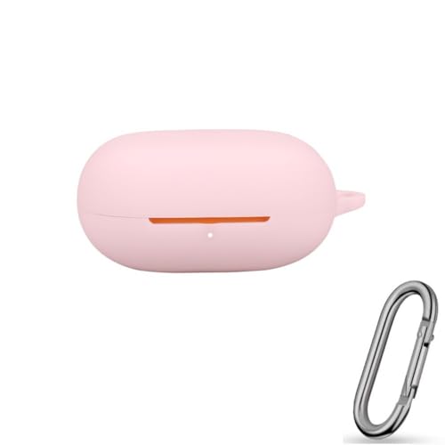 Kompakte, stoßfeste Kopfhörer-Hülle für Powerbeats Pro2, mit weichem Silikon und praktischer Schlüsselanhängerschlaufe, Rosa von JGmotorfi
