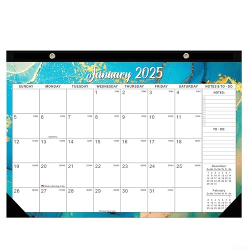 Organisieren Sie Ihr Jahr mit dem Tischkalender 2025, Januar bis Juni 2026, ideal für Schule und Büro (Flüssigkeitstyp) von JGmotorfi