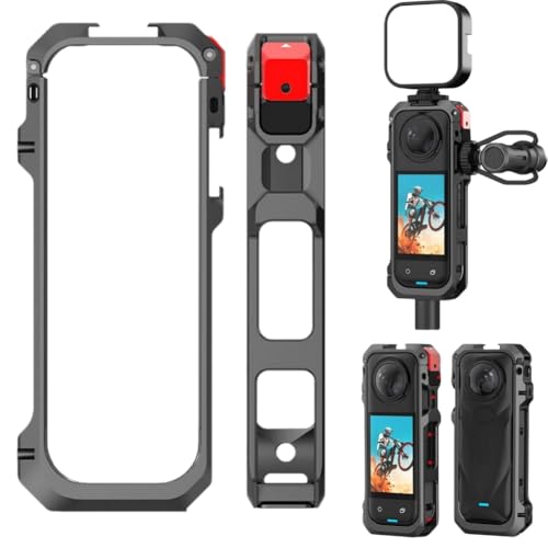 Kaninchenkäfig-Schutzhülle für Insta360 X5, Metallrahmen-Erweiterungsadapterhalterung mit Objektivabdeckung, Aluminium-Schutzhülle für Insta360 X5, Action-Kamera-Zubehör, stoßfest und sturzsicher Kaninchenkäfig-Schutzhülle für Insta360 X5, Metallrahmen-Erweiterungsadapterhalterung mit Objektivabdeckung, Aluminium-Schutzhülle für Insta360 X5, Action-Kamera-Zubehör, stoßfest und sturzsicher von JHIALG