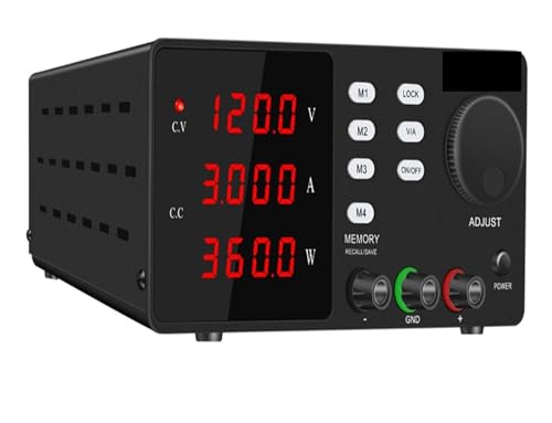 300 W 360 W DC geregeltes Labornetzteil variabel, 30 V 10 A Labor einstellbar 60 V 5 A 120 V 3 A Spannungsregler Stabilisator Tischquelle Weit verbreitet(Black 120V 3A 360W) von JHXHFJXZ