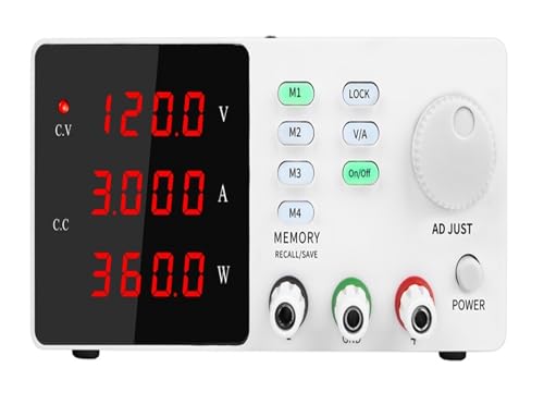 300 W 360 W DC geregeltes Labornetzteil variabel, 30 V 10 A Labor einstellbar 60 V 5 A 120 V 3 A Spannungsregler Stabilisator Tischquelle Weit verbreitet(White 120V 3A 360W) von JHXHFJXZ