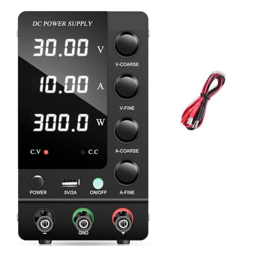 DC-Labornetzteil variabel, 30 V, 60 V, 120 V, einstellbarer Spannungsregler, Tisch-Schaltnetzteil mit Ziffern, LED-Anzeige, voreingestellter Strom Weit verbreitet(30V10A C3010) von JHXHFJXZ