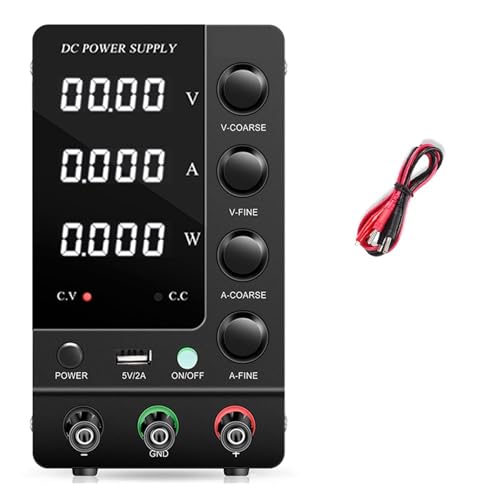 DC-Labornetzteil variabel, 30 V, 60 V, 120 V, einstellbarer Spannungsregler, Tisch-Schaltnetzteil mit Ziffern, LED-Anzeige, voreingestellter Strom Weit verbreitet(32V6A C3206) von JHXHFJXZ