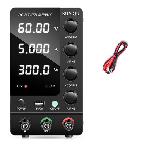 DC-Labornetzteil variabel, 30 V, 60 V, 120 V, einstellbarer Spannungsregler, Tisch-Schaltnetzteil mit Ziffern, LED-Anzeige, voreingestellter Strom Weit verbreitet(60V5A C605) von JHXHFJXZ