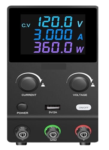 Einstellbares Labor-Gleichstromnetzteil, 30 V 10 A Labornetzteil variabel, 60 V 5 A Stabilisator-Schalttisch-Spannungsregler Weit verbreitet(120V 3A 360W) von JHXHFJXZ