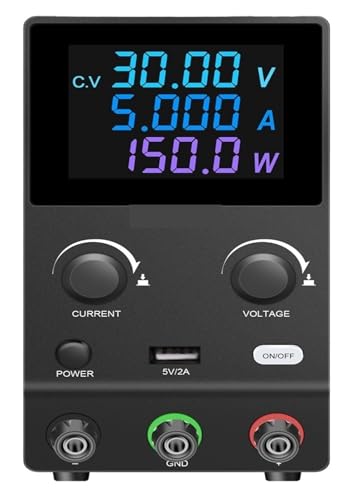Einstellbares Labor-Gleichstromnetzteil, 30 V 10 A Labornetzteil variabel, 60 V 5 A Stabilisator-Schalttisch-Spannungsregler Weit verbreitet(30V 5A 150W) von JHXHFJXZ