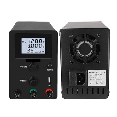 Gleichstromversorgung variabel, 30 V, 10 A, 5 A, 60 V, einstellbar, Labor-Schaltnetzteil, Spannungsregler, Batterieladung for Telefon-PC-Reparatur Weit verbreitet(R-SPS1203D M) von JHXHFJXZ