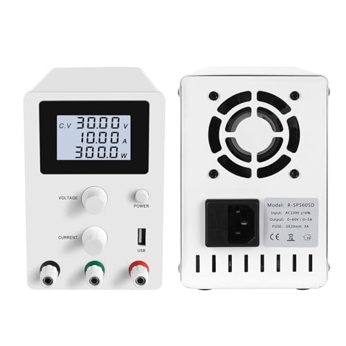 Gleichstromversorgung variabel, 30 V, 10 A, 5 A, 60 V, einstellbar, Labor-Schaltnetzteil, Spannungsregler, Batterieladung for Telefon-PC-Reparatur Weit verbreitet(R-SPS3010D J) von JHXHFJXZ