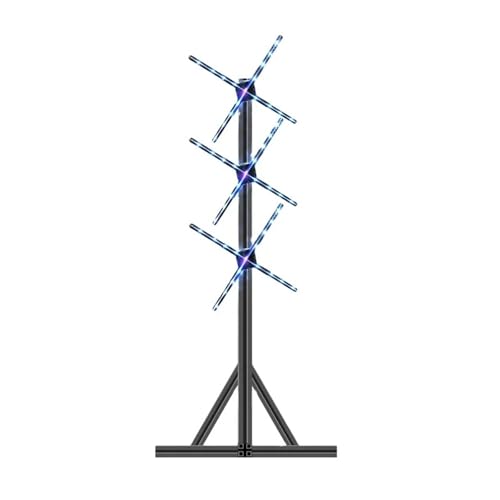 JHXHFJXZ 4-Blatt-3D-Hologramm-Ventilator, 52 cm 65 cm Werbespielgeräte, 3D-Hologramm-Display for Messen, Partys und Veranstaltungen Einfaches Ändern des Videos(65CM) von JHXHFJXZ