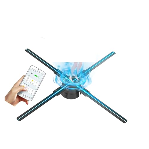 JHXHFJXZ 70 cm/27,6 Zoll 3D-Hologramm-Ventilator, 4 Ventilatorflügel mit 832 LED-Perlen, TF-Karte, Anwendungsübertragung und Fernbedienung HD Halloween Einfaches Ändern des Videos JHXHFJXZ 70 cm/27,6 Zoll 3D-Hologramm-Ventilator, 4 Ventilatorflügel mit 832 LED-Perlen, TF-Karte, Anwendungsübertragung und Fernbedienung HD Halloween Einfaches Ändern des Videos von JHXHFJXZ