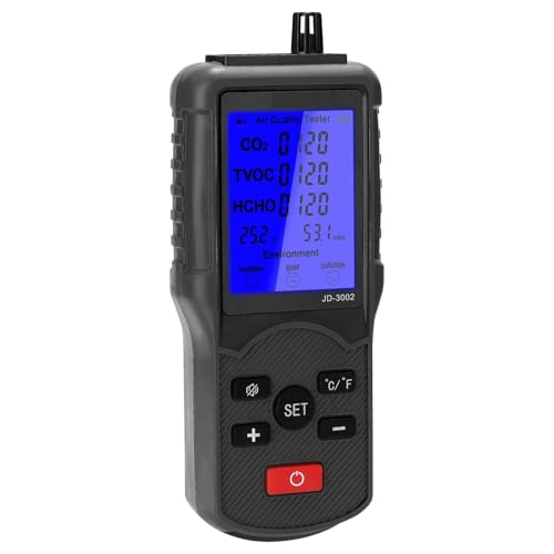 JHXHFJXZ CO2 Messrät Luftqualitätstester Monitor CO2 TVOC Messrät Temperatur Feuchtigkeitsmessrät Multifunktionaler CO2 Detektor Präzise Sensoren für schnelle Erkennung JHXHFJXZ CO2 Messrät Luftqualitätstester Monitor CO2 TVOC Messrät Temperatur Feuchtigkeitsmessrät Multifunktionaler CO2 Detektor Präzise Sensoren für schnelle Erkennung von JHXHFJXZ