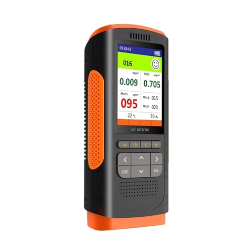 JHXHFJXZ Digitaler Formaldehyddetektor Handheld-Luftqualitätstester Innenhslufttest PM2.5/Pm10/PM1/TVOC-Sensor Präzise Sensoren für schnelle Erkennung JHXHFJXZ Digitaler Formaldehyddetektor Handheld-Luftqualitätstester Innenhslufttest PM2.5/Pm10/PM1/TVOC-Sensor Präzise Sensoren für schnelle Erkennung von JHXHFJXZ