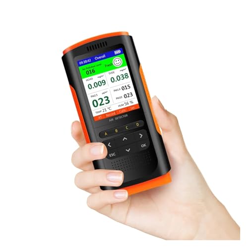 JHXHFJXZ Formaldehyd-Detektor, Luftqualitätsmonitor, PM 2,5, tragbares Display, Luftschadstoffe, Familiendekoration Präzise Sensoren für schnelle Erkennung JHXHFJXZ Formaldehyd-Detektor, Luftqualitätsmonitor, PM 2,5, tragbares Display, Luftschadstoffe, Familiendekoration Präzise Sensoren für schnelle Erkennung von JHXHFJXZ