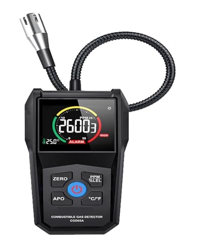 JHXHFJXZ Gaslecksuchrät Analyzer Methan Brennbares 50000 PPM 100% UEG Brennbares Natürliches Tester LCD-Bildschirm Ton- und Lichtalarm Präzise Sensoren für schnelle Erkennung JHXHFJXZ Gaslecksuchrät Analyzer Methan Brennbares 50000 PPM 100% UEG Brennbares Natürliches Tester LCD-Bildschirm Ton- und Lichtalarm Präzise Sensoren für schnelle Erkennung von JHXHFJXZ