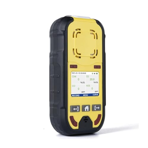 JHXHFJXZ Gasmonitor O2 H2S CO LEL Digitaler LCD-Gasdetektor Serstoff Schwefelwasserstoff Kohlenmonoxid Brennbares Lecksuchgerät Präzise Sensoren für schnelle Erkennung(Without Pump) von JHXHFJXZ