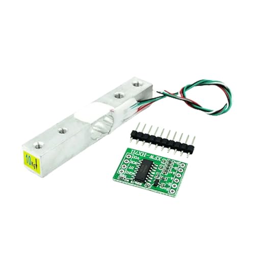 JHXHFJXZ HX711 Wägezelle Gewichtssensor 1KG 5KG 10KG 20KG Aluminiumlegierung Wiegesensor for Mikrocontroller Hohe Stabilität und Präzision(HX711 and 10KG) von JHXHFJXZ