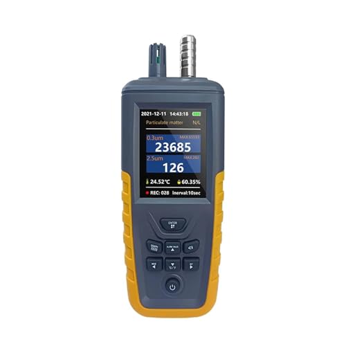 JHXHFJXZ Luftpartikel-3/6-Kanal-Zählersensor-Monitor PM2.5/10 Temperatur- und Feuchtigkeitsmessrät Luftqualitäts-konzentrationsdetektor Präzise Sensoren für schnelle Erkennung(TC8100) von JHXHFJXZ