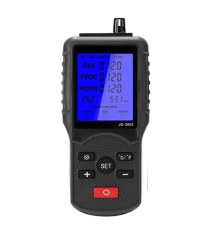 JHXHFJXZ Luftqualitätstester Multifunktionales CO2 TVOC-Messgerät Temperatur-Feuchtigkeitsmessgerät CO2-Detektor Präzise Sensoren für schnelle Erkennung JHXHFJXZ Luftqualitätstester Multifunktionales CO2 TVOC-Messgerät Temperatur-Feuchtigkeitsmessgerät CO2-Detektor Präzise Sensoren für schnelle Erkennung von JHXHFJXZ