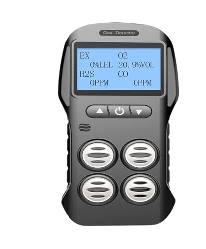 JHXHFJXZ Multi-Gas-Detektor Gas Meter O2 H2S CO LEL 4 in 1 Serstoff Wasserstoff Sulfid Kohlenmonoxid Brennbaren Gas Leck Detektor Präzise Sensoren für schnelle Erkennung(Gas Detector) von JHXHFJXZ