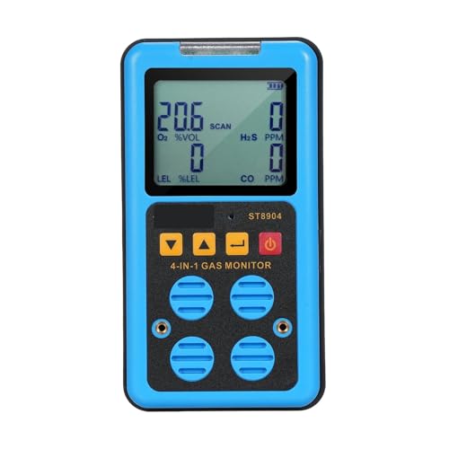 JHXHFJXZ Multifunktionaler Gasdetektor Serstoff O2 Schwefelwasserstoff H2S Kohlenmonoxid CO Brennbares Gas UEG-Gasmessrät Präzise Sensoren für schnelle Erkennung JHXHFJXZ Multifunktionaler Gasdetektor Serstoff O2 Schwefelwasserstoff H2S Kohlenmonoxid CO Brennbares Gas UEG-Gasmessrät Präzise Sensoren für schnelle Erkennung von JHXHFJXZ