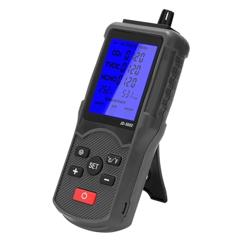JHXHFJXZ Multifunktionaler Luftqualitätstester CO2 TVOC Meter Temperatur Feuchtigkeitsmessrät Großes Display Alarmton Mit USB-Kabel Präzise Sensoren für schnelle Erkennung JHXHFJXZ Multifunktionaler Luftqualitätstester CO2 TVOC Meter Temperatur Feuchtigkeitsmessrät Großes Display Alarmton Mit USB-Kabel Präzise Sensoren für schnelle Erkennung von JHXHFJXZ