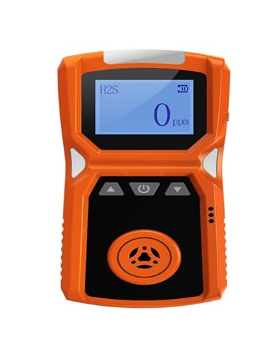 JHXHFJXZ Tragbarer Industrie-Gasdetektor for H2/CO/PH3/CO2/H2S/NH3/O2/NO2/NO/EX/CH4, Alarmdetektor for brennbare Gase, USB-fladung, 0-100% UEG Präzise Sensoren für schnelle Erkennung(H2S-0-100ppm) von JHXHFJXZ