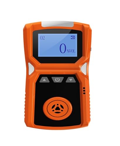 JHXHFJXZ Tragbarer Industrie-Gasdetektor for H2/CO/PH3/CO2/H2S/NH3/O2/NO2/NO/EX/CH4, Alarmdetektor for brennbare Gase, USB-fladung, 0-100% UEG Präzise Sensoren für schnelle Erkennung(O2-0-30VOL) von JHXHFJXZ