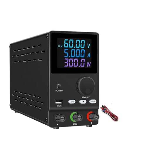 Labor-Gleichstromversorgung variabel, 12 V, 30 V, 60 V, 120 V, einstellbarer Spannungsregler, Tischschalter, Stromquelle, voreingestellter Strom mit Ziffernanzeige Weit verbreitet(LCD 60V 5A Black) von JHXHFJXZ