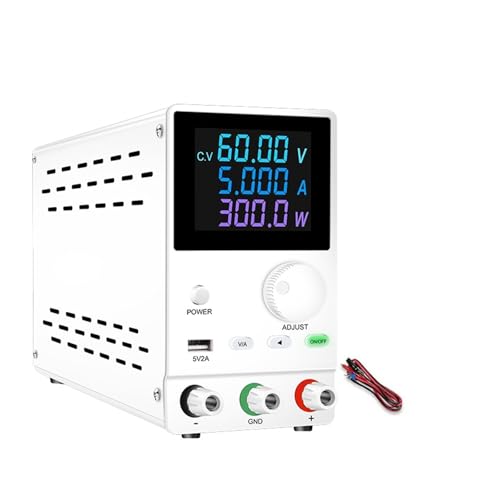 Labor-Gleichstromversorgung variabel, 12 V, 30 V, 60 V, 120 V, einstellbarer Spannungsregler, Tischschalter, Stromquelle, voreingestellter Strom mit Ziffernanzeige Weit verbreitet(LCD 60V 5A White) von JHXHFJXZ