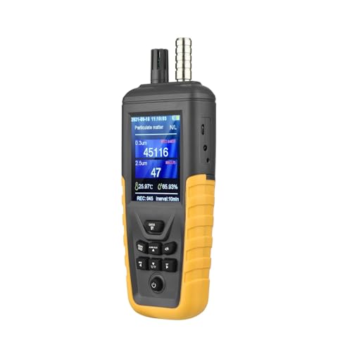 partikelzähler PM2.5 PM10 Detektor konzentrationstester Temperatur-Feuchtigkeitsmessrät for Reinräume der Klasse 100 Präzise Sensoren für schnelle Erkennung(TC-8100) von JHXHFJXZ