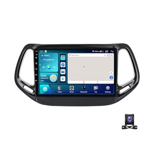 JHYUUKAU 9 Zoll Android 13 Autoradio Multimedia MP5 Video Player Für Jeep Compass 2016~2018 GPS Navigation Mit Rückfahrkamera/Carplay/Android Auto/FM RDS Radio/Lenkradsteuerung,4 core m100s 1g+32g JHYUUKAU 9 Zoll Android 13 Autoradio Multimedia MP5 Video Player Für Jeep Compass 2016~2018 GPS Navigation Mit Rückfahrkamera/Carplay/Android Auto/FM RDS Radio/Lenkradsteuerung,4 core m100s 1g+32g von JHYUUKAU