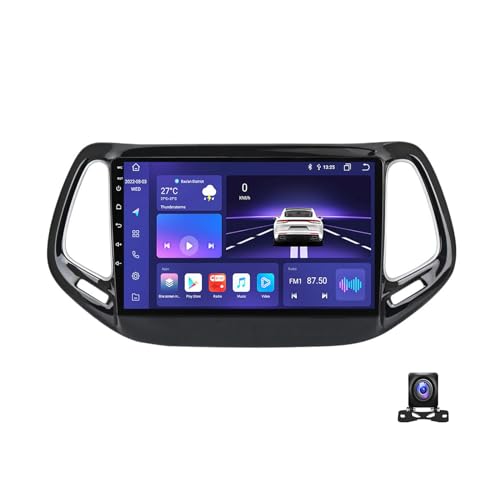JHYUUKAU 9 Zoll Android 13 Autoradio Multimedia MP5 Video Player Für Jeep Compass 2016~2018 GPS Navigation Mit Rückfahrkamera/Carplay/Android Auto/FM RDS Radio/Lenkradsteuerung,8 core m200s 2g+32g JHYUUKAU 9 Zoll Android 13 Autoradio Multimedia MP5 Video Player Für Jeep Compass 2016~2018 GPS Navigation Mit Rückfahrkamera/Carplay/Android Auto/FM RDS Radio/Lenkradsteuerung,8 core m200s 2g+32g von JHYUUKAU